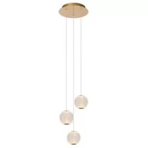 image of Lucide Cintra 3 Light LED Cascade Pendant - Clear