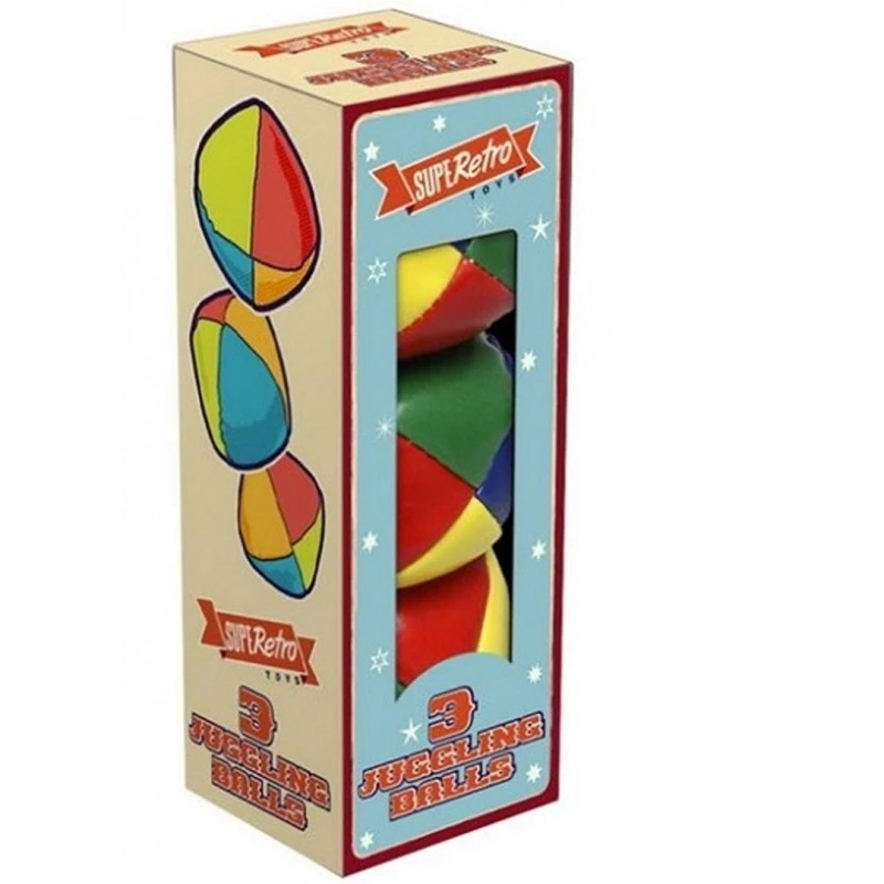 Image of Kandy Toys Retro 3 Pack Juggling Balls in Box Multi