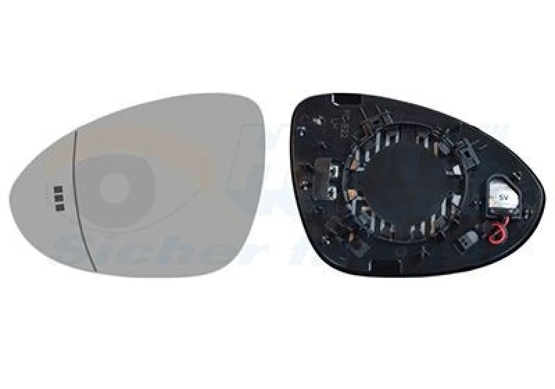 Image of VAN WEZEL Wing mirror glass VAN WEZEL 7415835