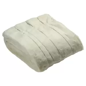 image of Paoletti Empress Faux Fur Throw Polyester Cream 200 x 140cm