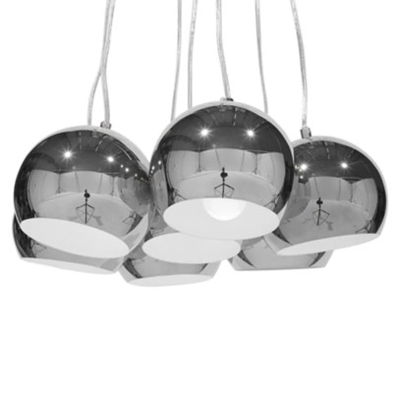 Image of Beliani Pendant Lamp Olza Metal Silver
