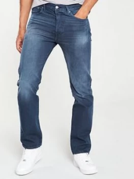 image of Levis 501 Original Fit Jeans - Space Money, Space Money, Size 32, Inside Leg Short, Men