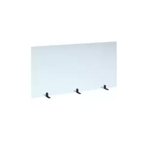 Image of Free standing acrylic 700mm high screen with Black metal feet 1400mm wide