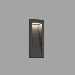 image of Soun Outdoor LED Dark Grey Recessed Wall Lamp IP65