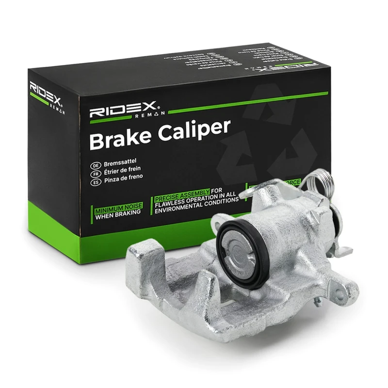 Image of RIDEX REMAN 78B0168R Brake caliper Rear Axle Grey Cast Iron Brake Caliper (78)