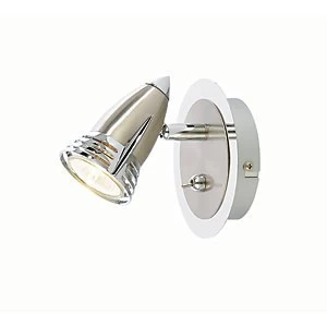 Image of Inlight Elara Dimmable Satin Nickel Single Spotlight - 35W GU10