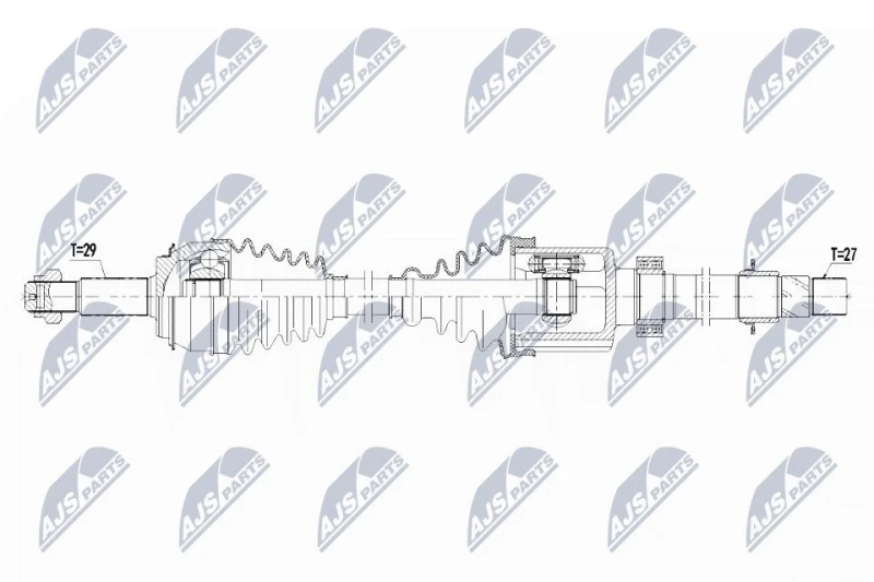 Image of NTY NPW-RE-128 Drive shaft Front Axle Right Drive Shaft (13)