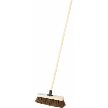 Image of 12' Stiff Bassine Broom with 48' Wooden Handle - Cotswold