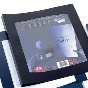 Image of Rexel Clearview Display Book 24 Pockets A4 Black 10320BK