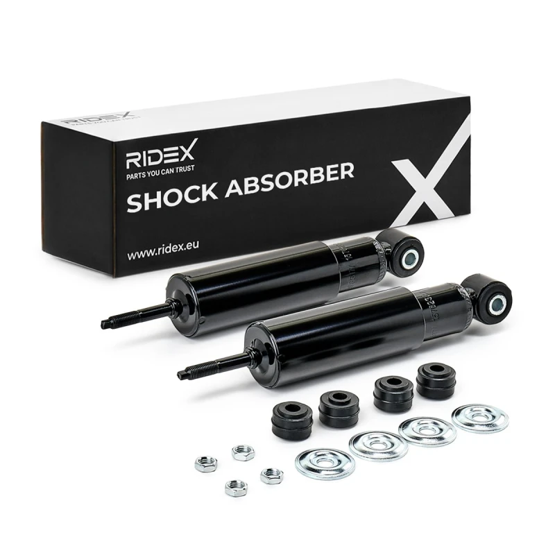 Image of RIDEX 854S2678 Shock absorber Front Axle, Oil Pressure, Telescopic Shock Absorber, Bottom eye Shock Absorber (854)