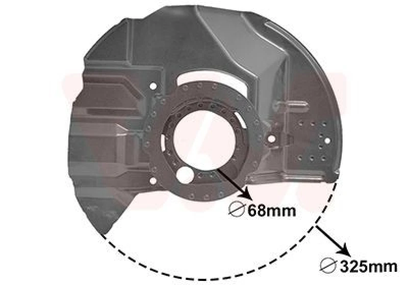 Image of VAN WEZEL Brake disc backing plate VAN WEZEL 0646371