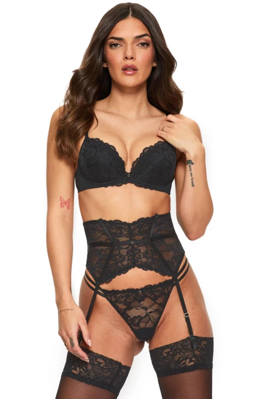 Image of Ann Summers Womens Sexy Lace Padded Plunge Bra 2 Pack Size: 38C Multicolor Female 38C