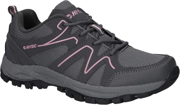 Image of Hi Tec Womens Maine Lightweight Walking Shoes UK Size 4 (EU 37) Steel Grey Charcoal HIT089-GRYCHA-4