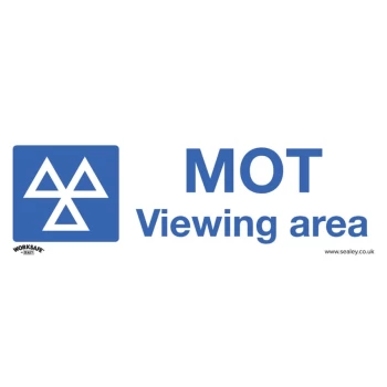 image of Safety Sign - MOT Viewing Area - Self-Adhesive - Pack of 10