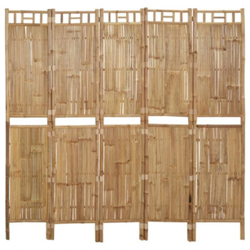 Image of VIDAXL 5-Panel Room Divider Bamboo 200x180cm vidaXL 8720286943069