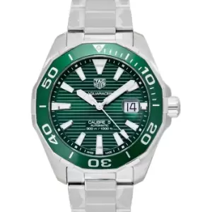 image of Aquaracer 300M Automatic Green Dial Stainless Steel Mens Watch