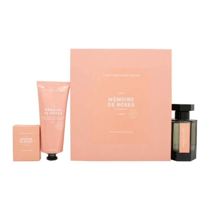 Image of L'Artisan Parfumeur Memoire De Roses Gift Set Eau de Parfum 50ml + Soap 25g + Hand Cream 65ml
