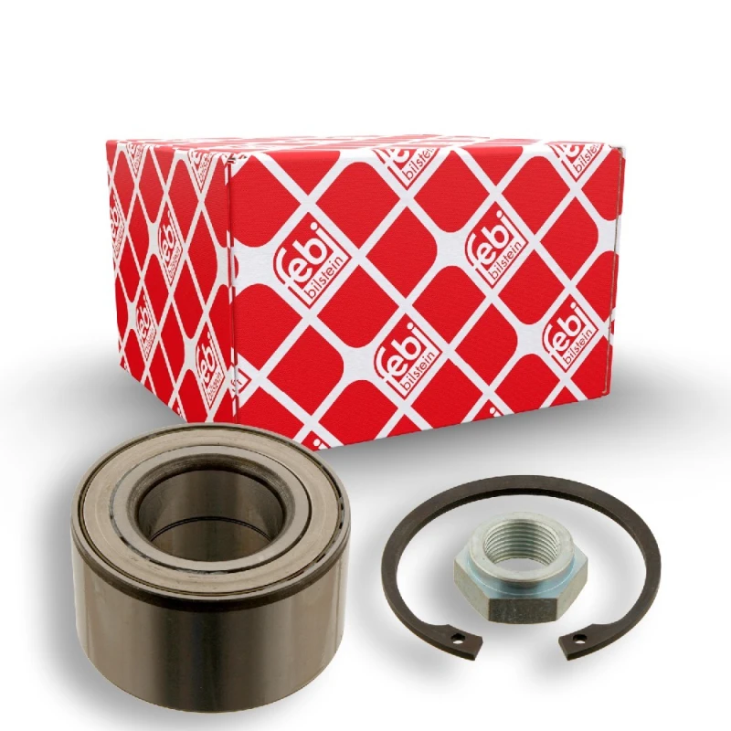 Image of FEBI BILSTEIN 30040 Wheel bearing kit with axle nut, Front Axle Right, with retaining ring Wheel Bearing Kit (654)