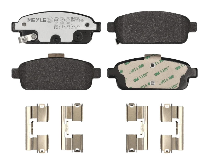 Image of Brake pad set MEYLE 025 250 9616/PD