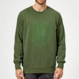Image of Harry Potter Morsmordre Dark Mark Sweatshirt - Forest Green - L