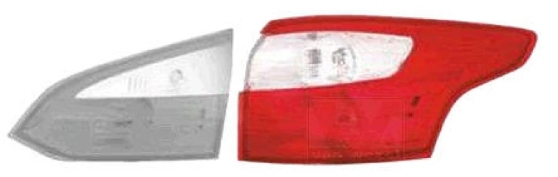 Image of VAN WEZEL 1946926 Rear light Outer section, with bulb holder, Right, LED Combination Rearlight (391)