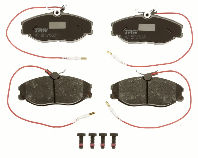 Image of TRW GDB1194 Brake pad set incl. wear warning contact, with accessories, with brake caliper screws Brake Pad Set,disc brake (402)