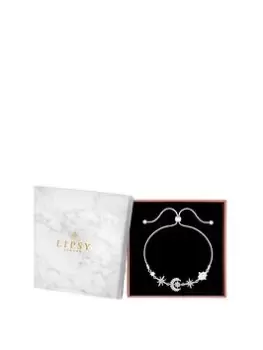 image of Lipsy Silver Crescent Celestial Toggle Bracelet - Gift Boxed