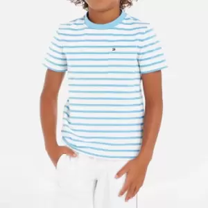 Image of Tommy Hilfiger Boys' Breton Pocket Stripe Cotton-Blend T-Shirt - 12 Years