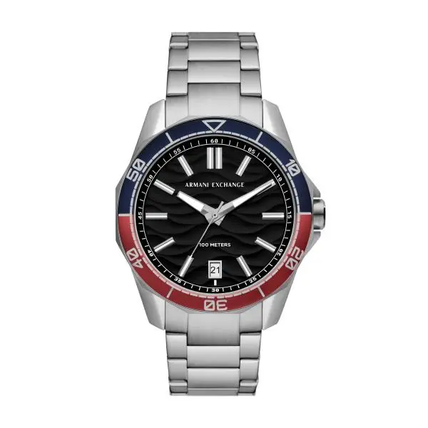 Image of Armani Exchange Quartz Black Dial Steel Strap Mens Watch AX1955 AX1955