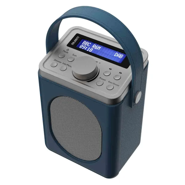 image of Majority Little Shelford Portable Dab/Dab+ And Fm Radio With Bluetooth, Alarm & Sleep Timer - Blue & Grey