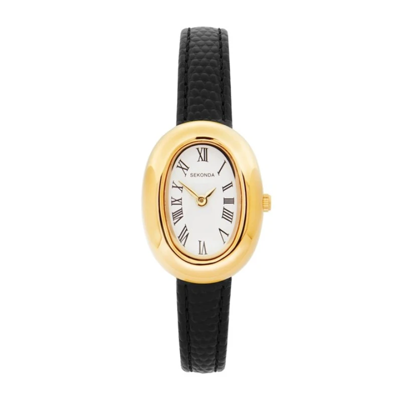 Image of Sekonda 40743 Black Leather Strap Watch - W32467
