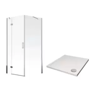 image of Aqualux Kit Aquarius 6 800X800 Bundle (Hinged Door, Side Panel, Tray & Waste)