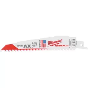 Image of Milwaukee Heavy Duty AX Demolition Reciprocating Sabre Saw Blades 150mm Pack of 5