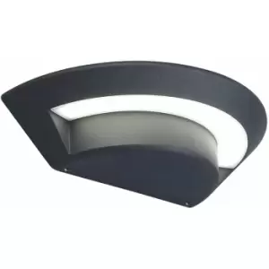 image of Outdoor IP54 Wall Light Sconce Graphite Finish LED 7W Bulb Outside External