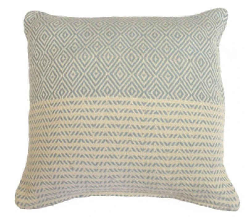 Image of Rapport Home Rona Cushion Cover (43x43) in Duck Egg Blue Size: 43cm x 43cm Duck Egg Blue Unisex 43cm x 43 cm