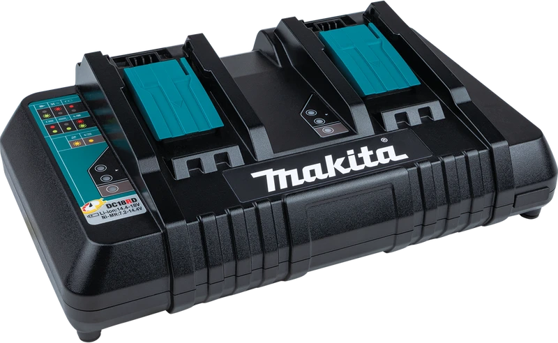 Image of Makita DC18RD 18v Twin Charger and 2 Li-ion Batteries 5ah