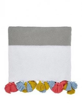 Image of Joules Hollyhock Floral 100% Cotton Bedspread Throw