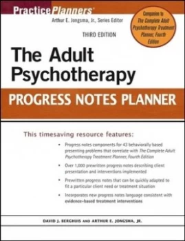 Image of The Adult Psychotherapy Progress Notes Planner by Arthur E. Jongsma Jr. Paperback