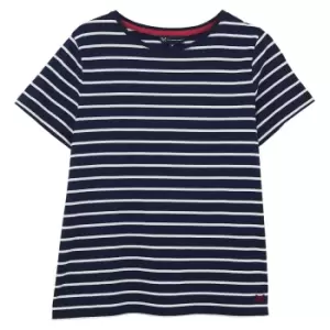 Image of Crew Clothing Womens Breton Tee Navy/White 16