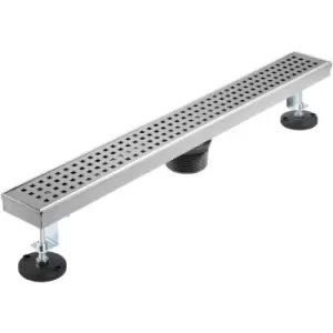 Image of Linear Drain 304 Stainless Steel Infinity Drain 24x2.75in Linear Tile Drain 30L/Min High Flow Capacity Invisible Drain With ''v'' Shape Shower Floor