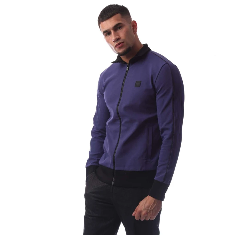 Image of Boss Mens Sommers Hoodie Tracksuit Top Medium Purple male XL