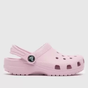 Crocs Pale Pink Classic Clog Girls Junior Sandals