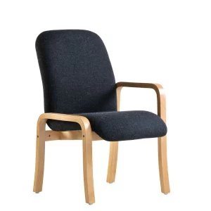 Image of Dams Yealm Left Arm Reception Chair - Charcoal