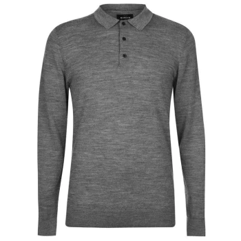 image of Howick Merino Polo Shirt - Grey Marl