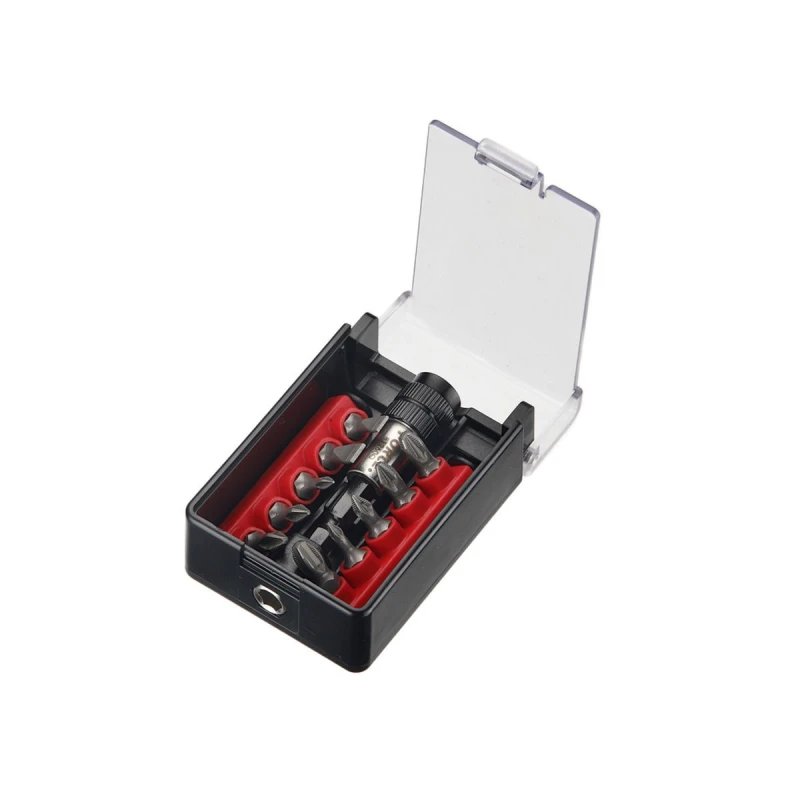 Image of FORCE 21111 Screwdriver Bit Set Number of tools: 11, Plastic Cassette Screwdriver Bit Set (6625)
