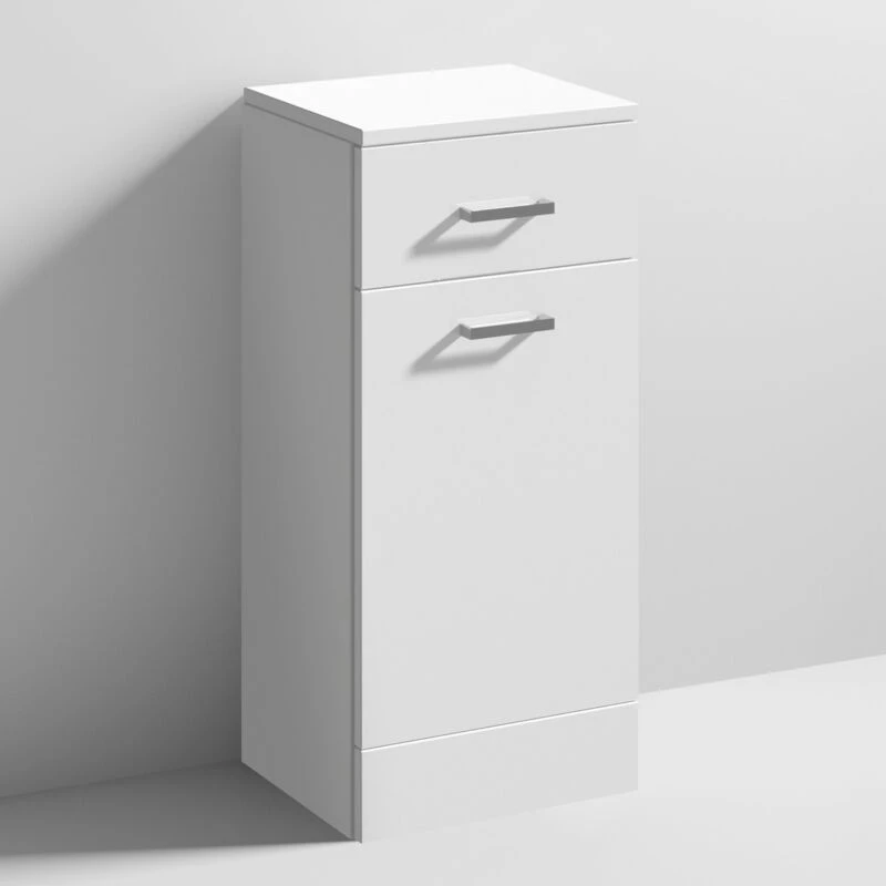Image of NUIE Mayford Laundry Basket 350mm Wide x 300mm Deep - Gloss White - Nuie PRC153