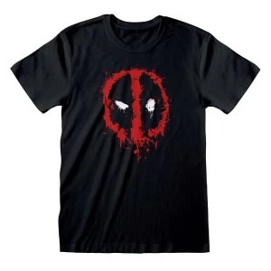 Image of Marvel Comics Deadpool - Splat Unisex Large T-Shirt - Black