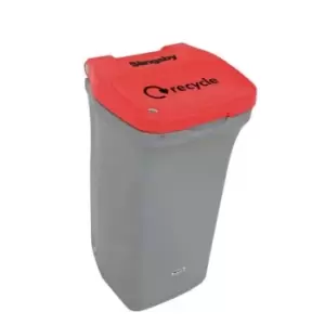 Image of Slingsby Bin - Designer Wheelie 90LTR Recycling - Red - NO Lock
