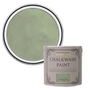 image of Rust-Oleum Chalkwash Tuscan olive green Flat matt Emulsion Paint 2.5L