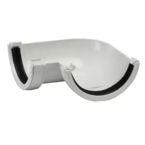 image of Polypipe Half Round Gutter Angle - 112mm x 90 Degree - White